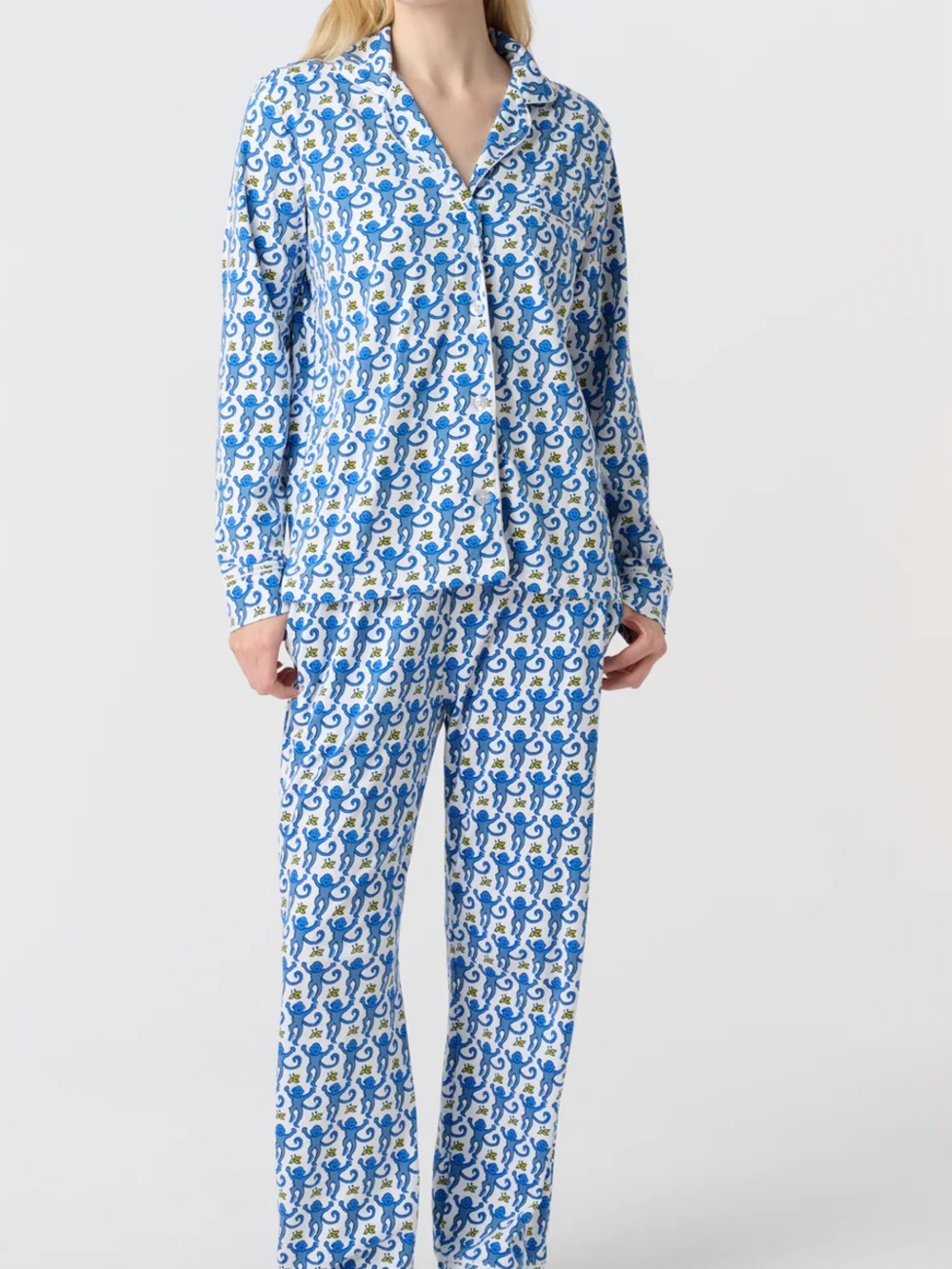 Roller Rabbit Monkey Pajamas Set XS